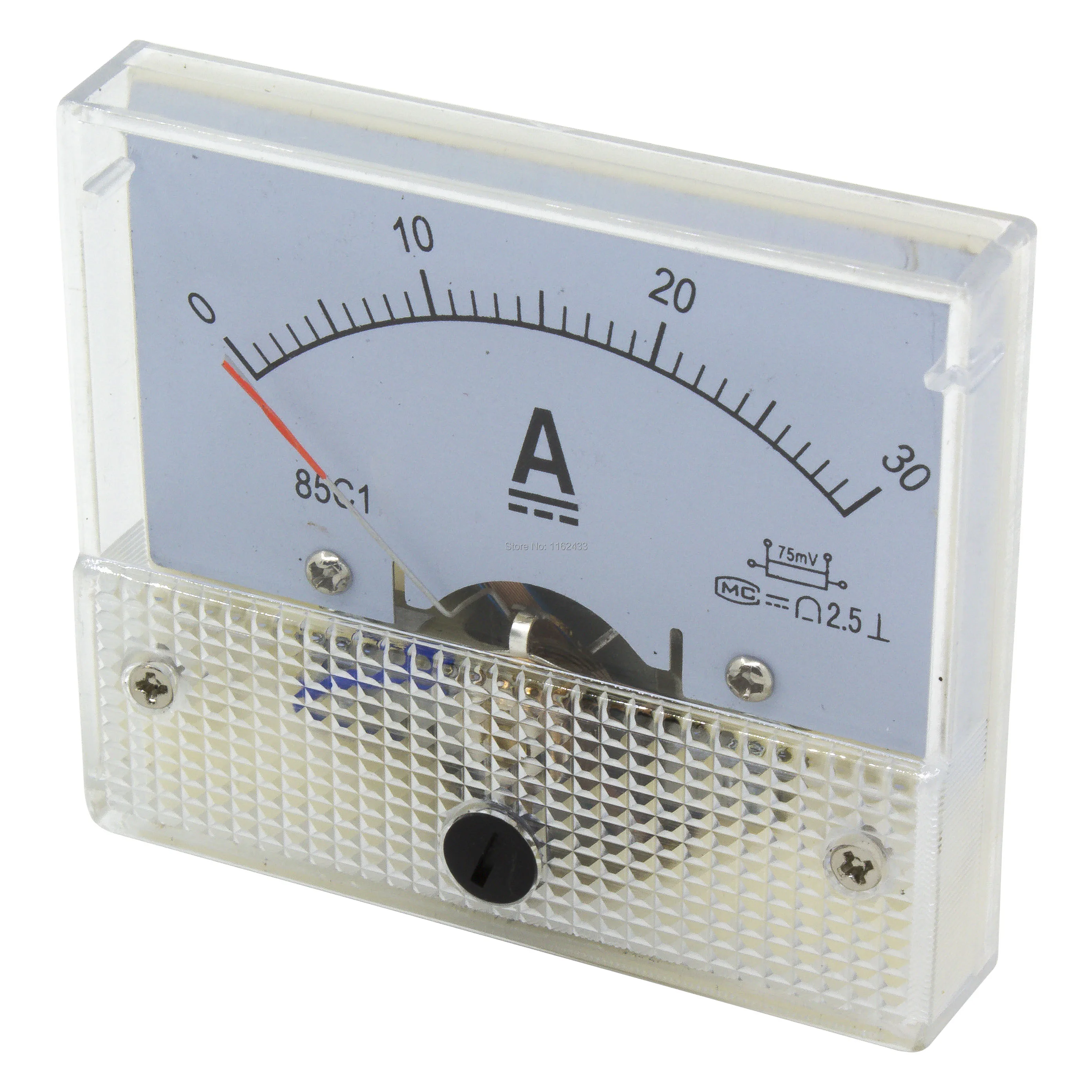 85C1-A DC pointer ammeter current meter 15A 20A 30A 50A 75A 100A 150A 200A 300A need shunt 85C1 analog AMP meter 64*56 mm size