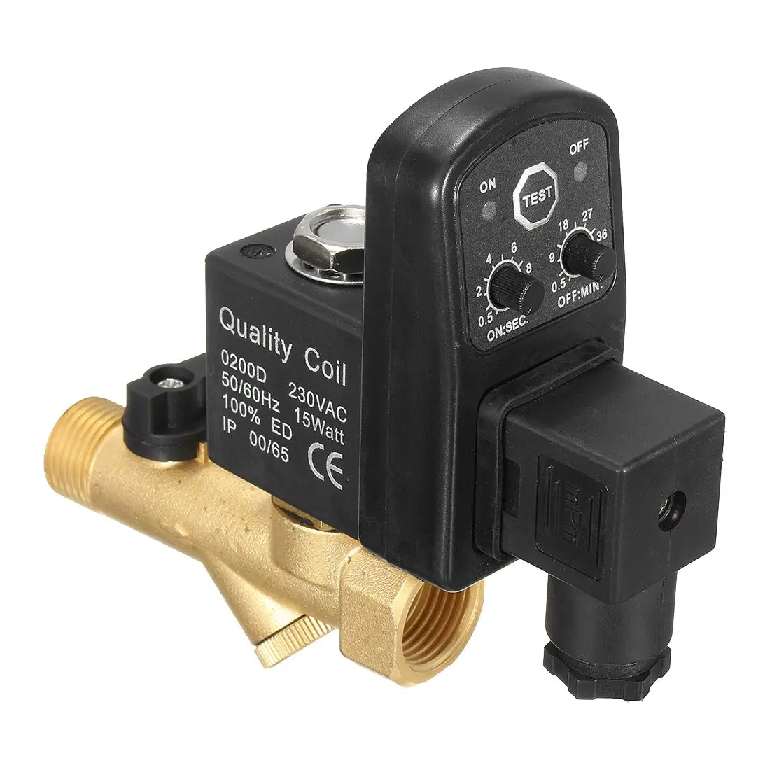 

WSFS Hot AC 220V 1/2inch Electronic Timed 2way Air Compressor Gas Tank Automatic Drain Valve