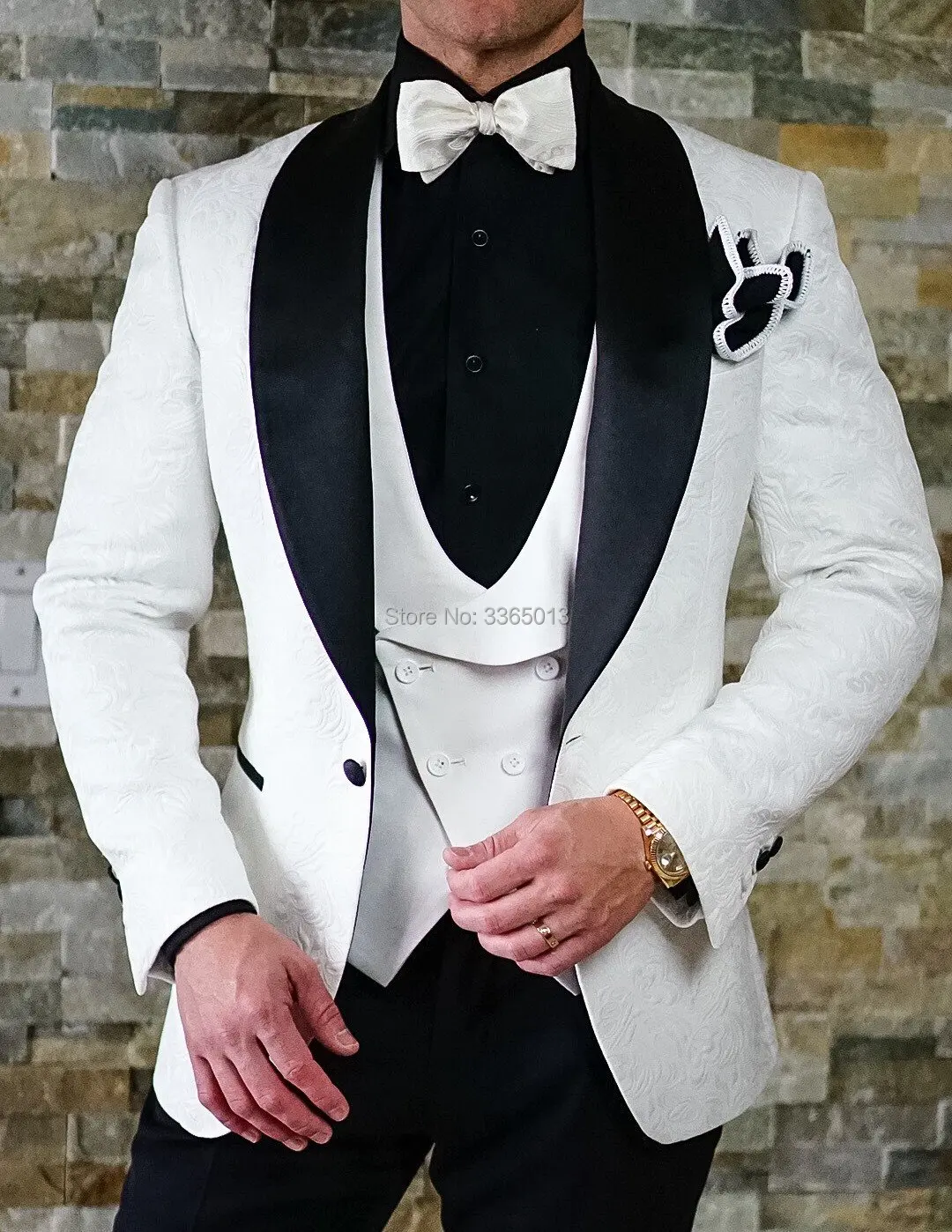 

Costume Homme Mariage White Groom Suit 2019 Custom Made Designers Jacquard 3 Piece Suits Men Slim Fit Terno Masculino