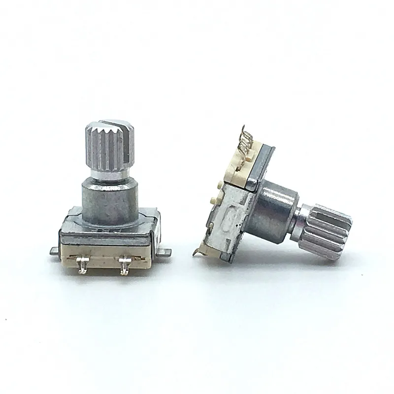 

5pcs /lot Rotary Encoder Switch EC11 With Push Switch 30 Position 5pin SMD Type Handle Length 12mm Plum Shaft