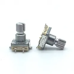 5pcs /lot Rotary Encoder Switch EC11 With Push Switch 30 Position 5pin SMD Type Handle Length 12mm Plum Shaft