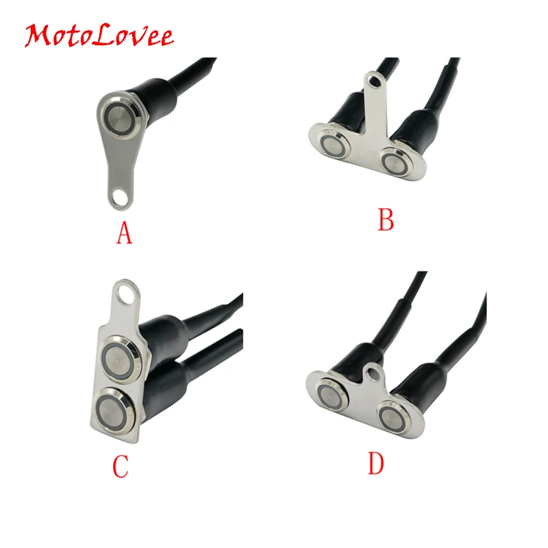 MotoLovee Stainless Steel LED Motorcycle Switch ON-OFF Handlebar Adjustable Mount Waterproof Switches Button DC12V Fog Light