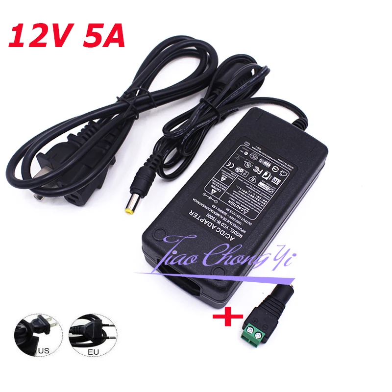 New DC12V TO AC100-240V lighting Transformes output DC12V 1A 2A 3 5A EU US LED Power Adapterlight For 5630 5050 LED strip