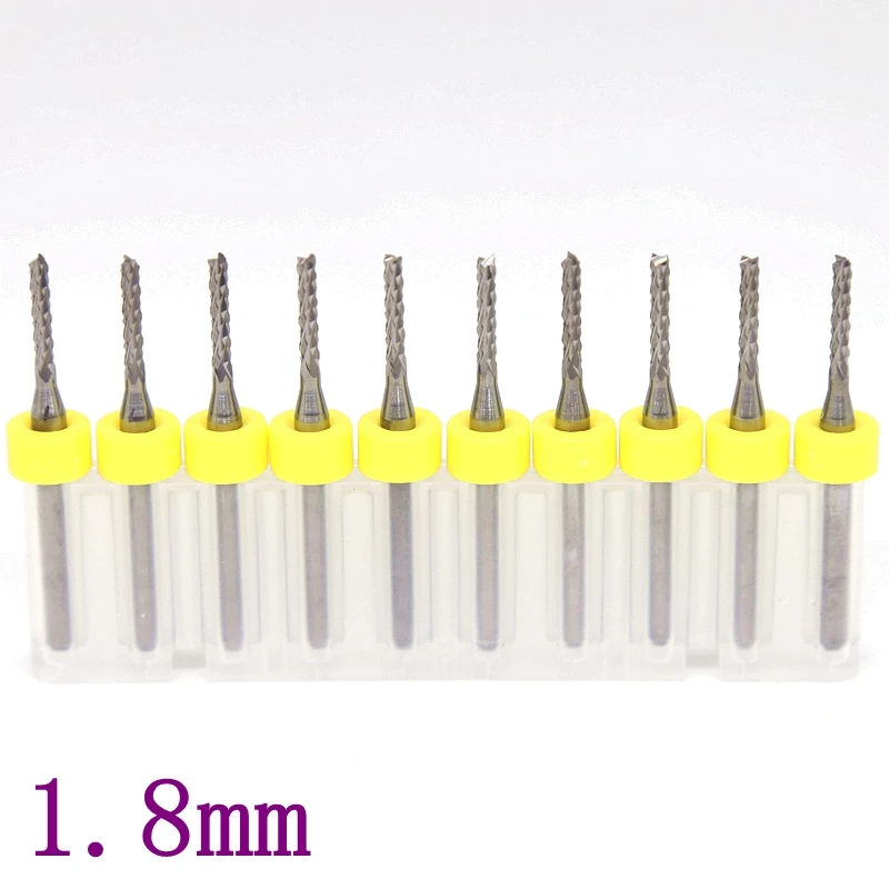 Wood router drill bit 0.3-3.175mm 10PCS pcb strawberry metal cutting cnc rotating burr tungsten carbide wood cutting machine