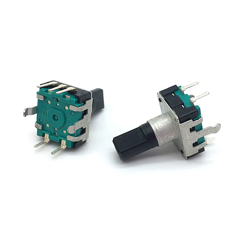 5pcs/lot 360 Degree Rotary Encoder EC12 RE12 Audio Encoder Coding 5Pin 24 Position With Push Button Switch Handle Length 15MM