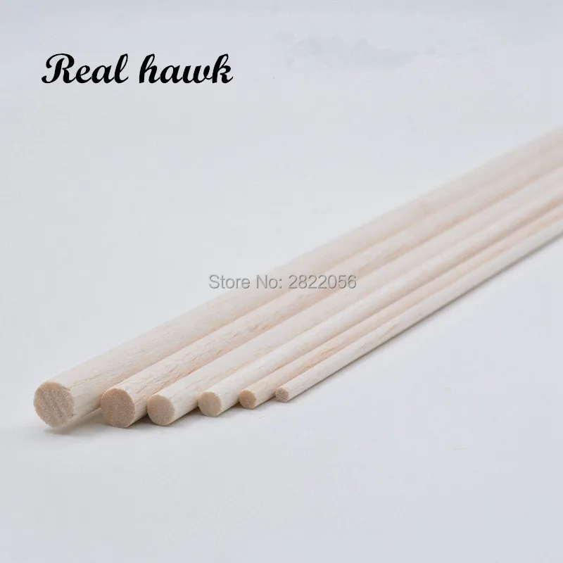 250mm long diameter of D4/D5/D6/D8/D10/D12mm AAA+ Balsa Wood Roud Dowels Sticks for airplane/boat model DIY