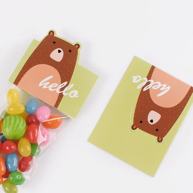20Pcs Candy Bag Baby Kids Birthday Party Small Gift Bag Plastic Sweet Chocolate Cookie Sticks Packaging Bags Wedding Favors