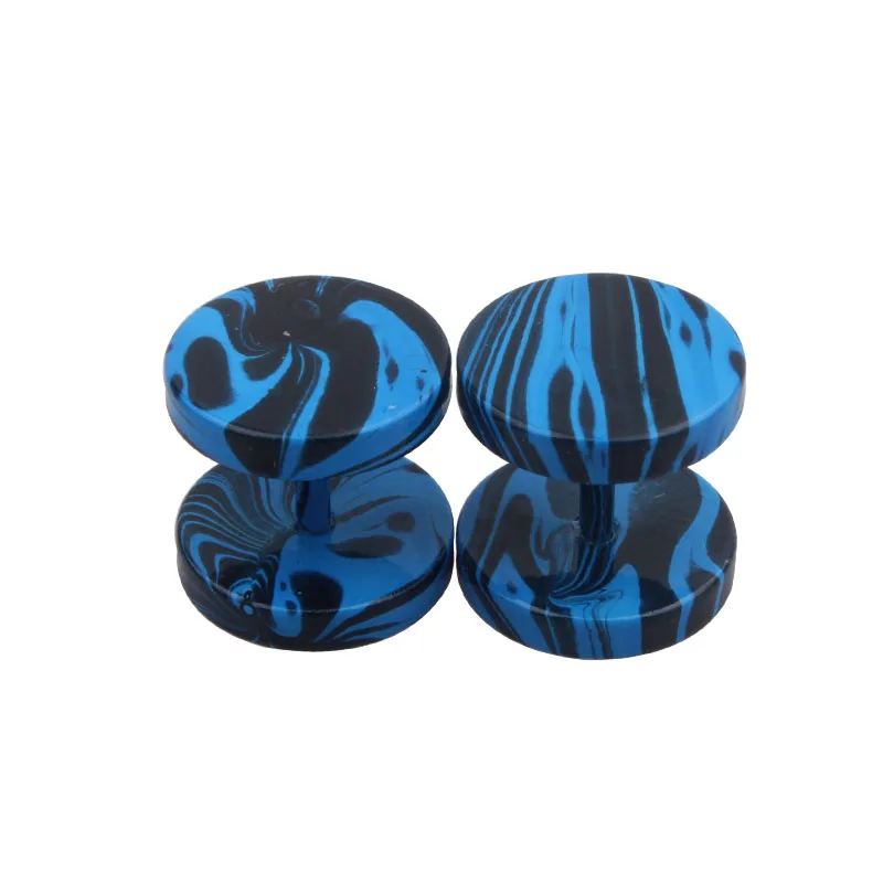 2pcs 316L Steel Paint Ear Studs 16g Ear Cartilage Tragus Tunnels Earrings Helix Piercing Internally Thread Body Jewelry