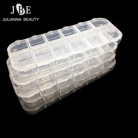 5 Box 12 Grids Plastic Organizer Holder For Nail Art Stone Jewelry Glitter Accessory Storage Box Bead Decoration Collector Tools