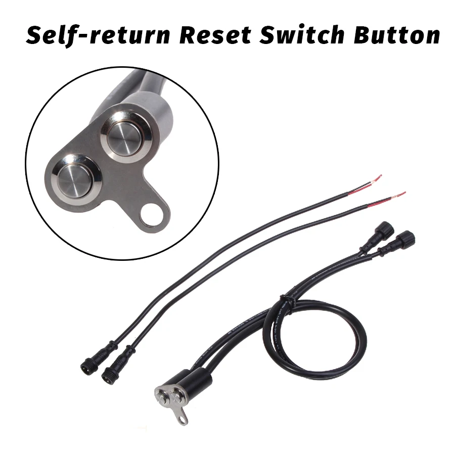 Motorcycle Dual Button Handlebar Switch Self-return Reset Switch Button Aluminum Alloy Adjustable Waterproof Universal