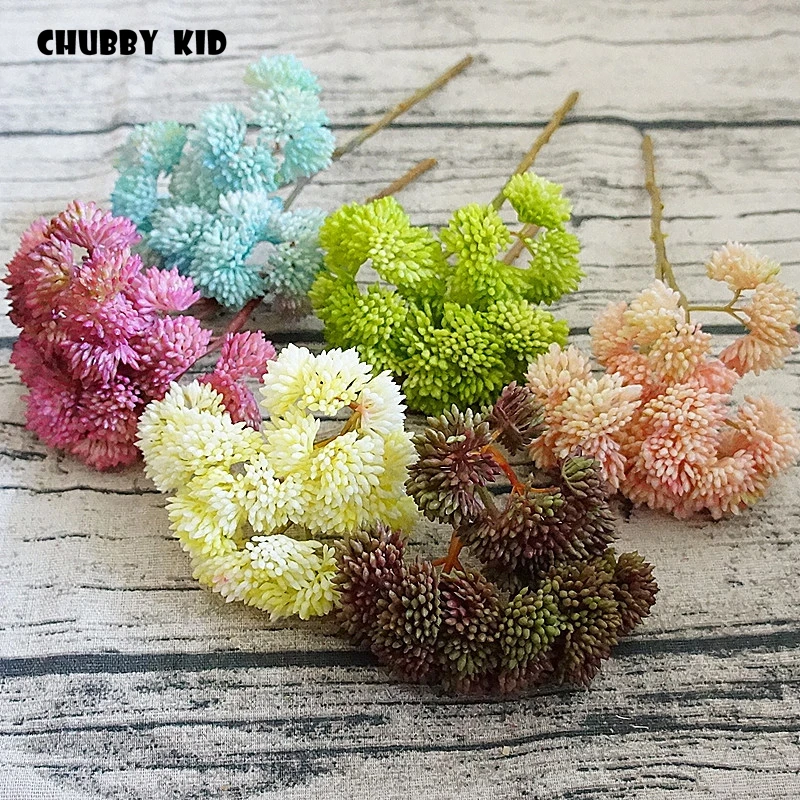 10pcs/lot ! wholesale High simulation MINI size soft silicone artificial Rice seed Succulent fake Aberdeen fruit Green plants