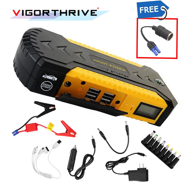 Car Jump jumper auto motor starter Emergency Power Supply Car Start Power Multi-function for petrol car cellphone Battery