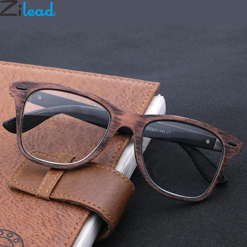 Zilead Retor Imitation Wood Reading Glasses For Women&Men  Radiation Presbyopia Glasses For +1.0+1.5+2.0+2.5+3.0+3.5+4.0 Unisex