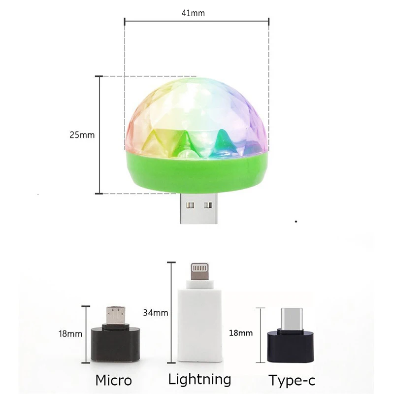 Lámpara decorativa de efectos coloridos para dj, iluminación de fiesta familiar, vacaciones, Navidad, fiesta de halloween, luces nocturnas, USB 5V