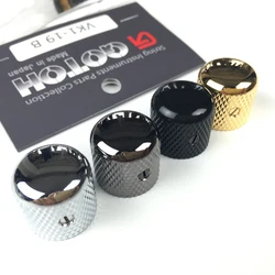 1 Pcs GOTOH Electric Guitar Bass Tone And Volume Metal Electronic Control Knobs Cap 19MM*18.4MM*6.0MM VK1-19 Made In Japan