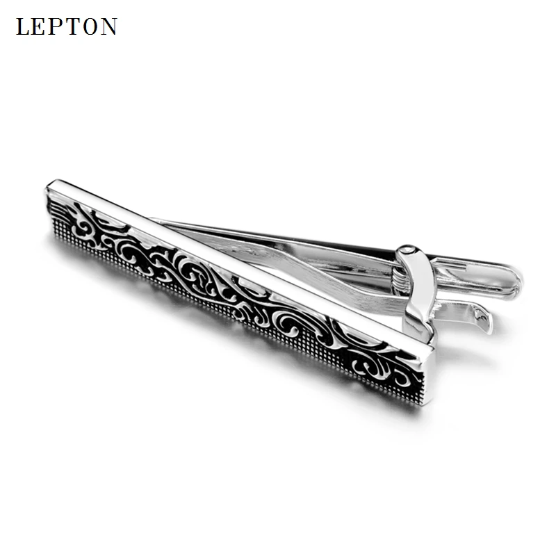 Hot Vintage Totem Tie Clips For Mens Lepton Metal Sea wave Design Tie Bar Business  Wedding Tie Clip With Gift Box Drop Shipping