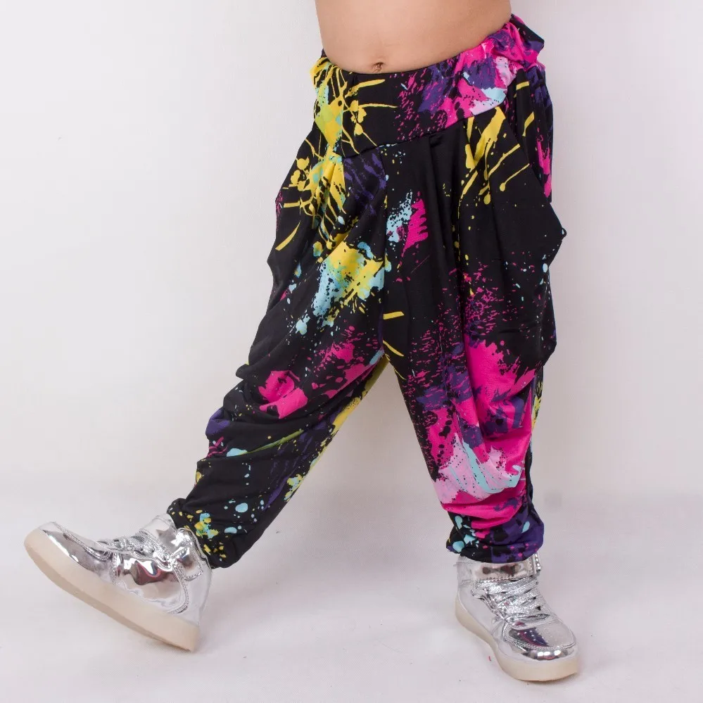 2022 Kids Adult Candy Colors Sweatpants Personality Casual Doodle Spring Summer Trousers Loose Dance Costume Harem Hip Hop Pants