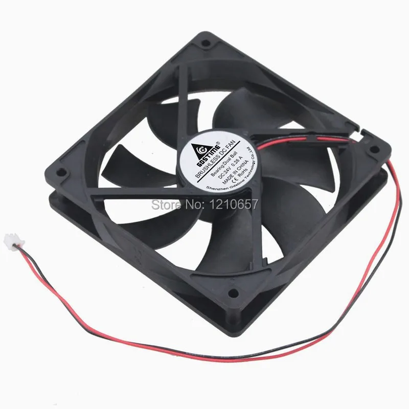 1pcs 120mm 120x120x25mm 12025 Ball Computer DC Cooling Case Fan Radiator 2Pin 24V