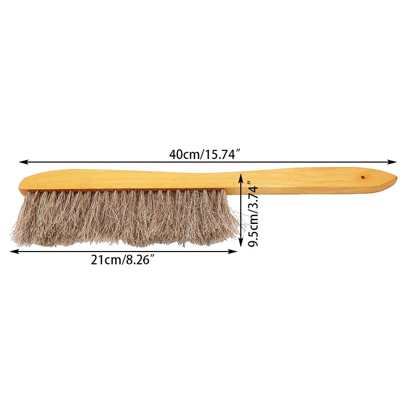 1PCS Beekeeping Tools Wood Bee Sweep Brush Three Rows Horsetail Hair New Bee Brushes Beekeeping Equipment for Apiculture