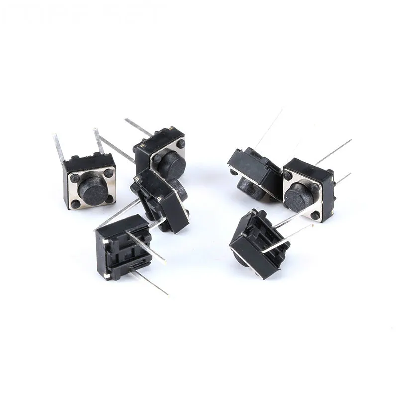 100PCS Tactile Push Button Switch 6x6x5mm 6*6*5 mm 2p Micro Switch Key Switch Tactile Push Button Switches 6x6x5 mm