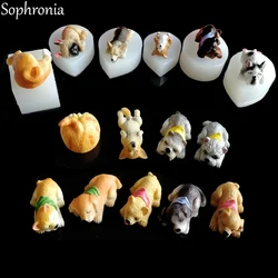 New 15 Styles Dogs Silicone Mould Bulldog Corgi Cake Decorating Tools Sugarcraft Gumpaste Chocolate Fondant Mold C339