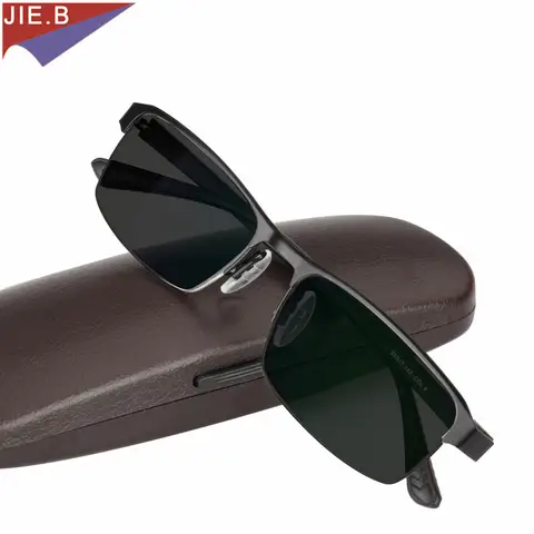 Titanium Alloy Photochromic Sunglasses Men JIE．B