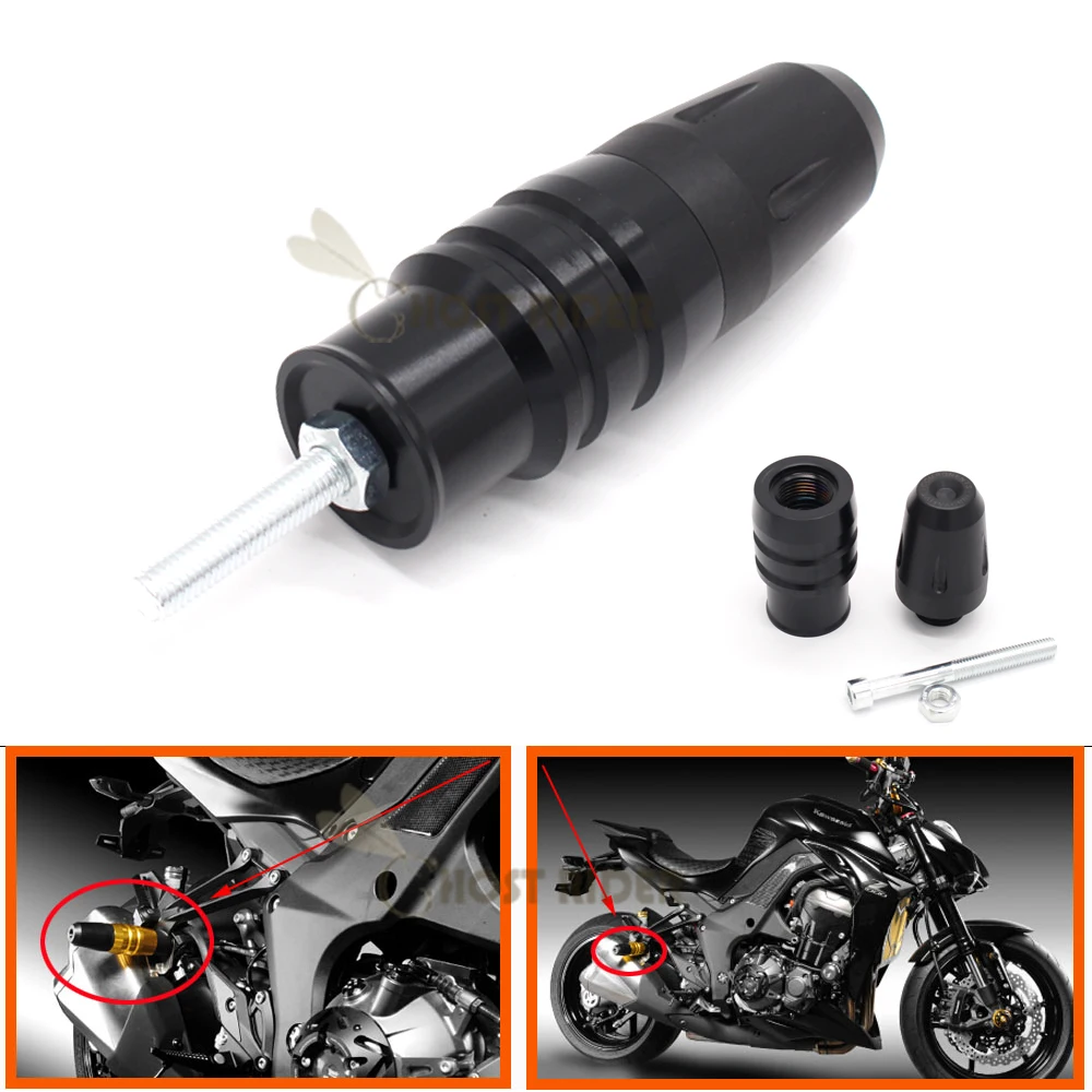 1 pcs Motorcycle Crash Pads Exhaust Sliders Crash Protector For Kawasaki Z1000 Z1000SX 2013-2017 Black Motorcycle Accessories