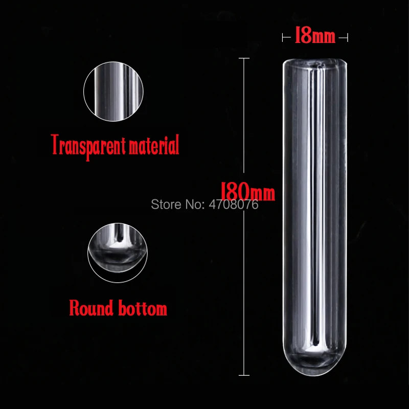 Pyrex test tube Borosilicate transparent lab test tube blowing glass for scientific experiments 18x180mm 10pcs/lot round bottom