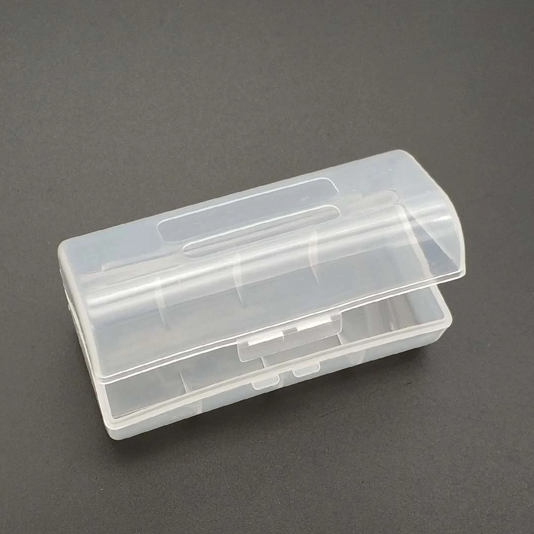 Estuche de plástico transparente soporte de batería caja de almacenamiento para 1 X estuche de almacenamiento de batería recargable 26650