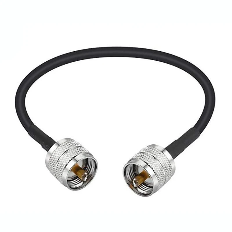 JX Store Kabel koncentryczny RF UHF Złącze męskie do męskiego UHF PL259 Męskie do UHF Męskie PL259 RG58 Kabel pigtailowy 30cm-20m