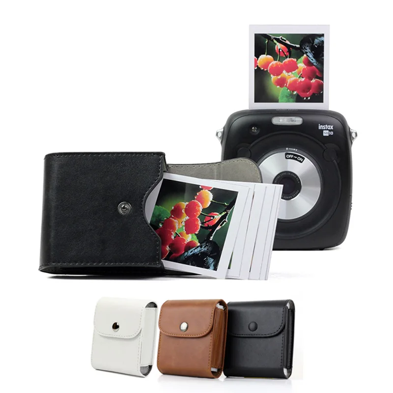 Fujifilm Instax Mini 8 9 etui Retro guzik skórzany pokrowiec etui na telefon ze zdjęciem SQ10 SQ6 SQ20 x10 Fujifilm Mini 25 do przechowywania torby