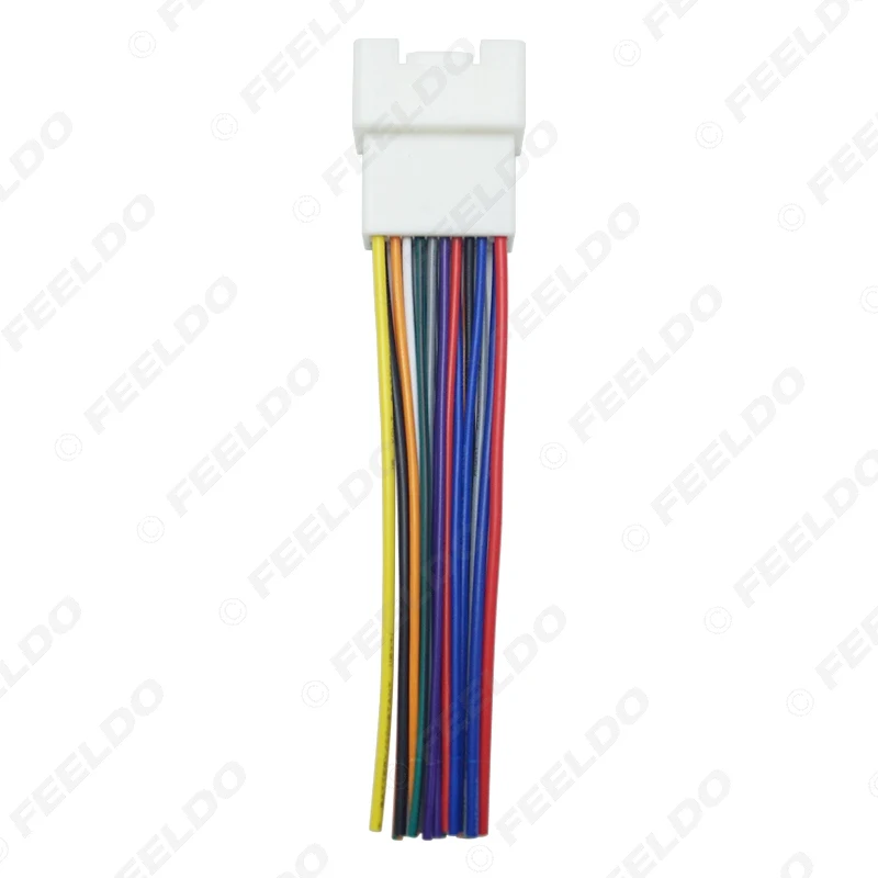 FEELDO 10Pcs Car Radio Stereo Wiring Harness Adapter For Mitsubishi Lance/Outlander/Mirage Aftermarket Installation CD/DVD