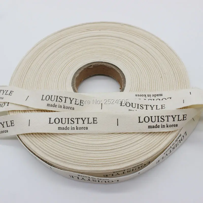 1000 pcs per roll free shipping custom garment cotton labels/washable label/customized tags/clothing printed labels/custom logo