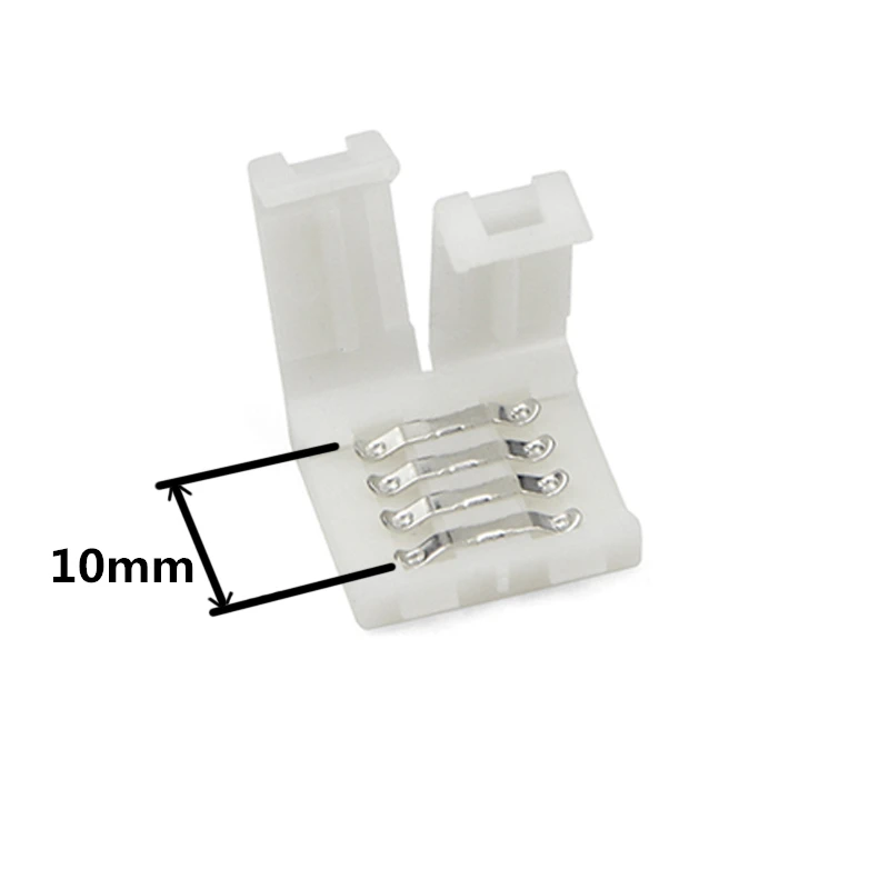

50-500pcs/lot LED Strip Connector 2pin 8mm / 2pin 10mm / 4pin 10mm / 5pin 12mm Easy Install Free Welding Quick Connector