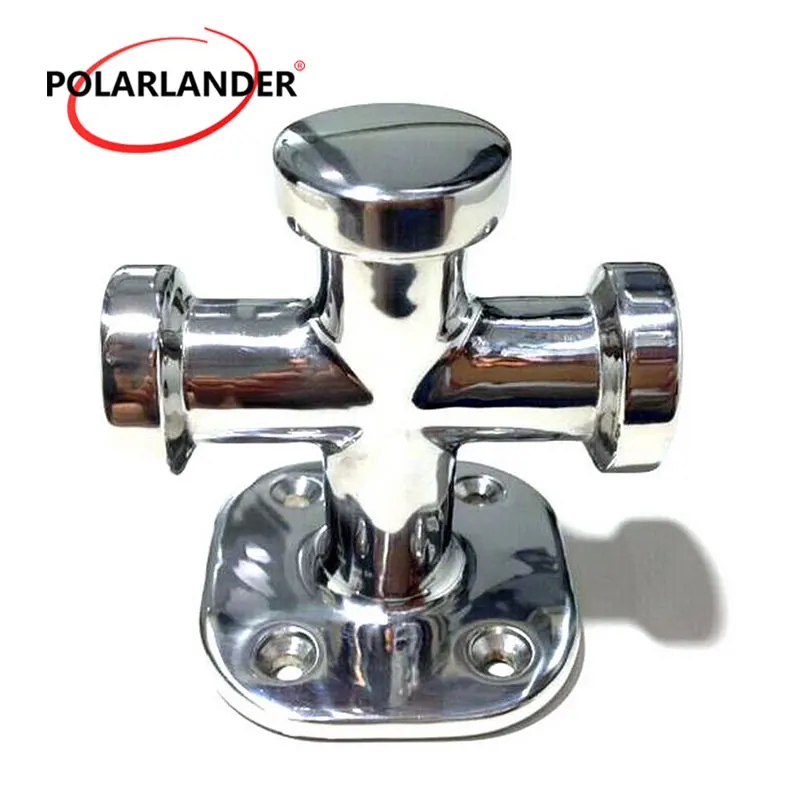 1 Pc Stainless Steel Single Cross Bollard Heavy Duty Cleat Hardware for Boat Yacht Marine Nautical Boat Accessories