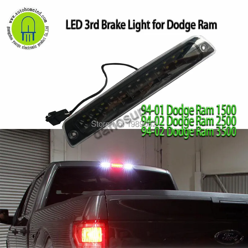 

For 94-01 Dodge Ram 1500 94-02 PICKUP Dodge Ram 2500 94-02 Dodge Ram 3500 2-ROWS LED THIRD 3RD TAIL BRAKE LIGHT LAMP BAR