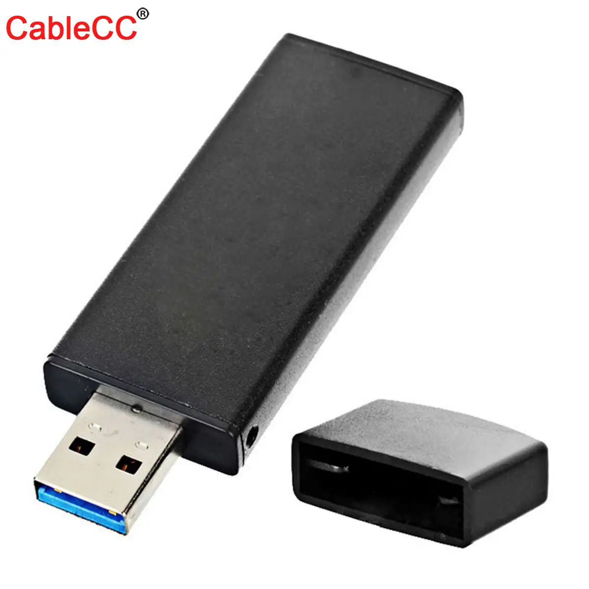 

Cablecc 42mm NGFF M2 SSD to USB 3.0 External PCBA Conveter Adapter Card Flash Disk Type with Black Case