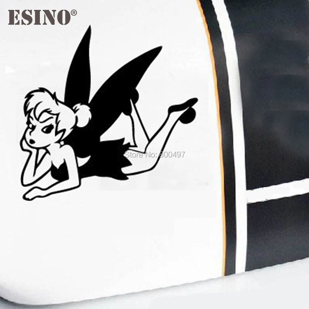 New Cartoon Tinkerbell Creative Accessory Decal Cartoon Car Reflective Sticker Bumper Body Decal Creative Pattern Viny