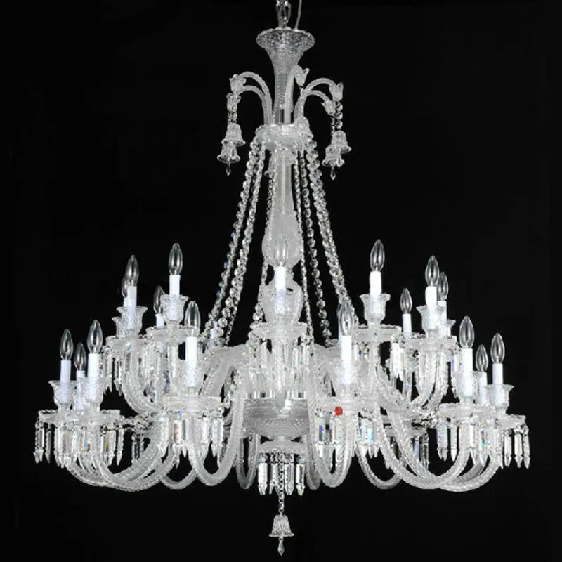 French crystal chandelier Led led candle light fixtures lustres de cristal hotel Foyer living room chandelier lighting for home