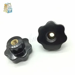 2PCS M5/M6/M8/M10/M12 Female Thread Star Knob Handles 7 Star Shaped Through Hole Clamping Nuts Knobs