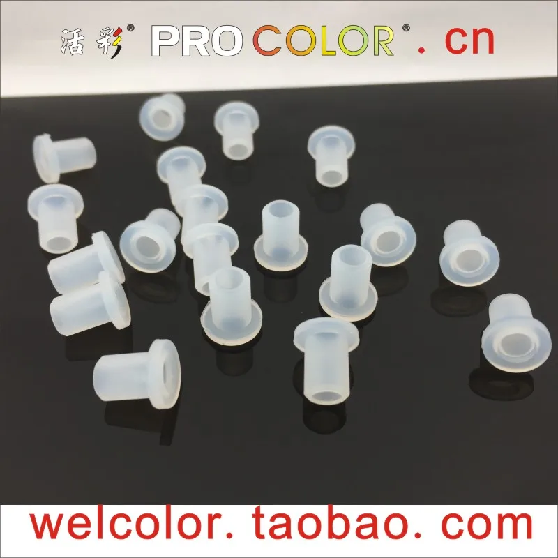 T shaped silicone rubber Hollow small bushing plug parts grommet single hole stopper OD 9/32