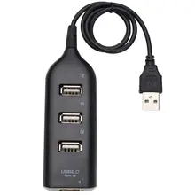 4 Port USB 2.0 Hub with Cable for Laptop and PC #4