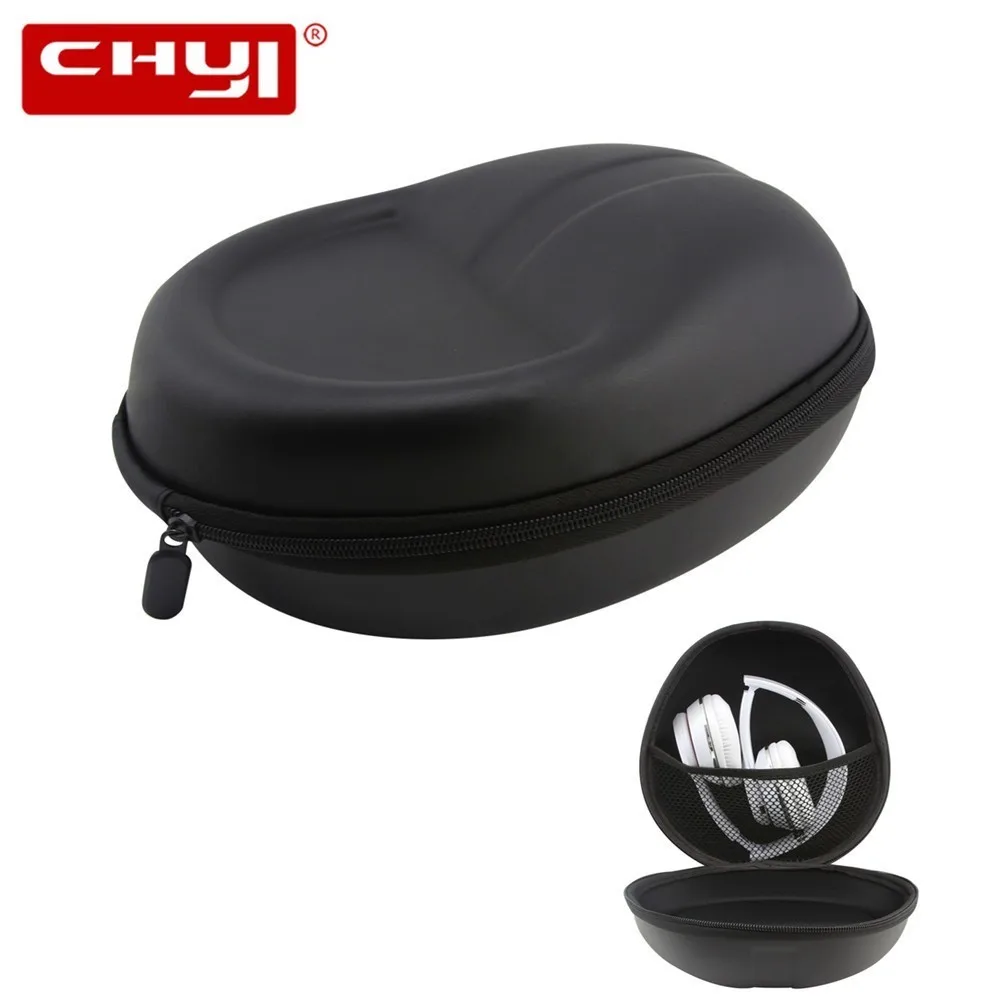 

CHYI Portable EVA Fiber Zipper Headphone Case Hard Storage Carrying Bag Travel Earbuds Storage Box For Universal Headphone