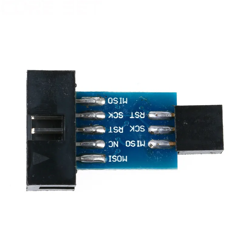 2PCS PCS 10 Pin To 6 Pin Adapter Board Connector For Arduino ISP Interface Converter AVR AVRISP USBASP STK500 Standard