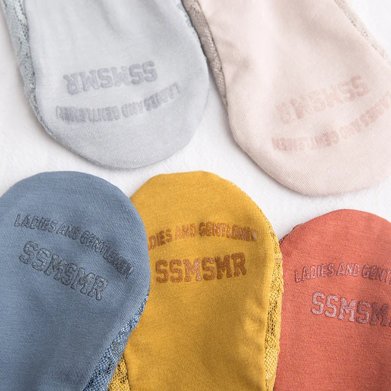 Summer women girl Silica Gel Lace Boat Socks Invisible Cotton Sole Non-slip Antiskid Slippers Anti-Slip Sock 1pair=2pcs ws7414 image 5