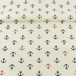 Home Textile Sea Anchors Designs Twill Scrapbooking White color 100% Cotton Fabric Sewing Tilda Quilting Tissue