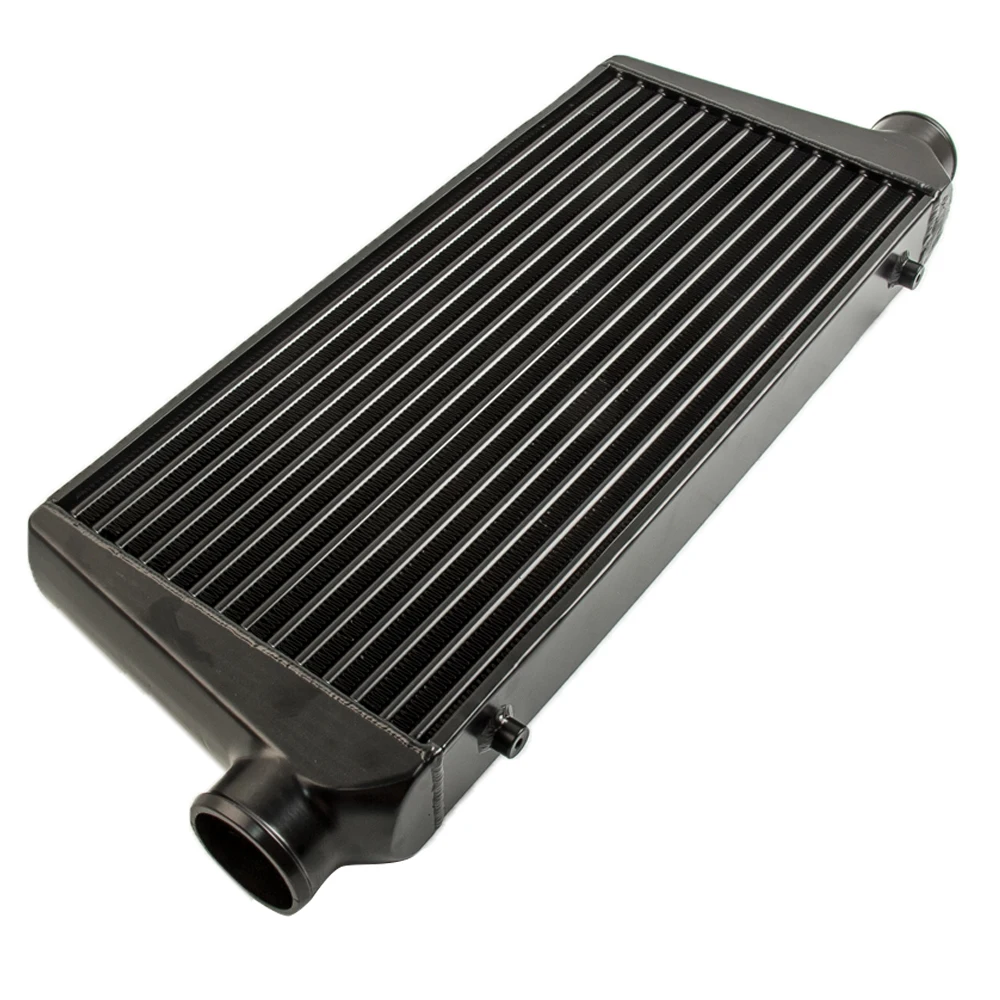 Black  Universal Front Intercooler Tube and Fin 600x300x76 3inch In/outlet Black