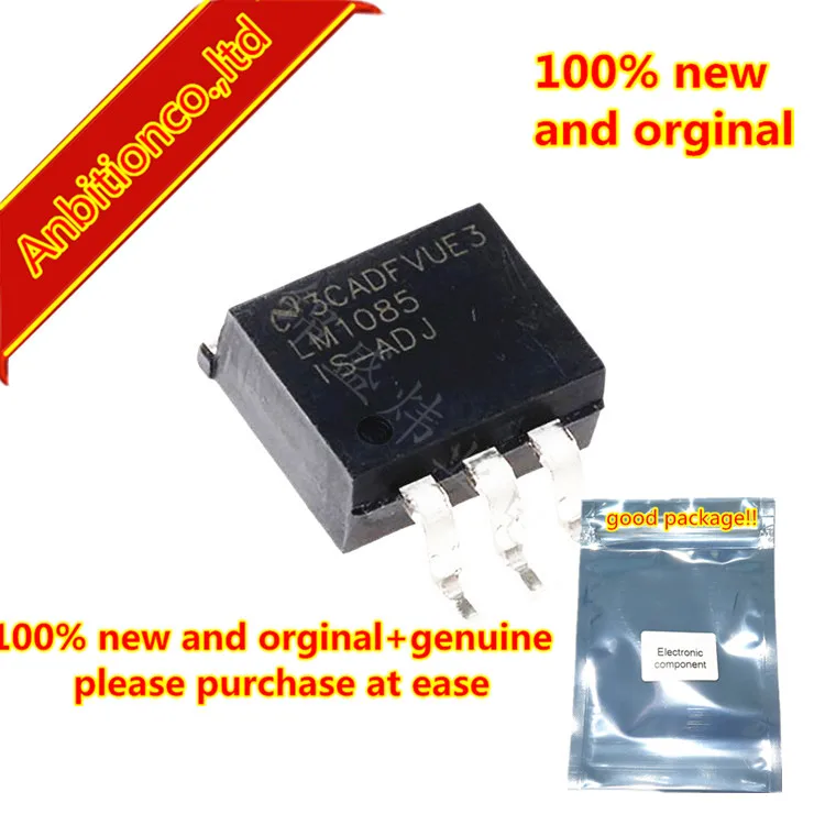 5pcs 100% new and orginal LM1085IS-ADJ LM1085ISX-ADJ LM1085 TO-263 LM1085 3A Low Dropout Positive Regulators in stock