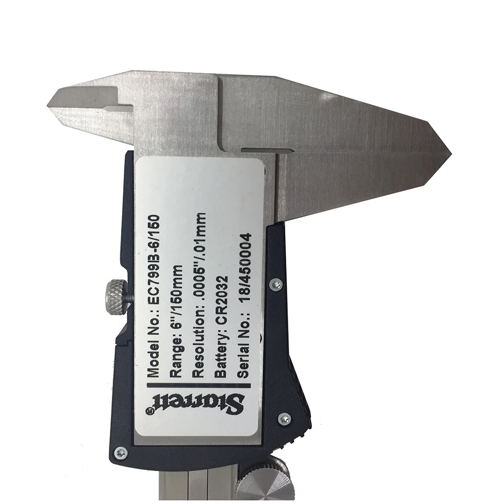 Calibradores digitales Starrett EC799A, pulgadas/métrico, rango de 0-6"/150 0-8"/200 mm, resolución de 0,01 mm, sin salida de datos spc