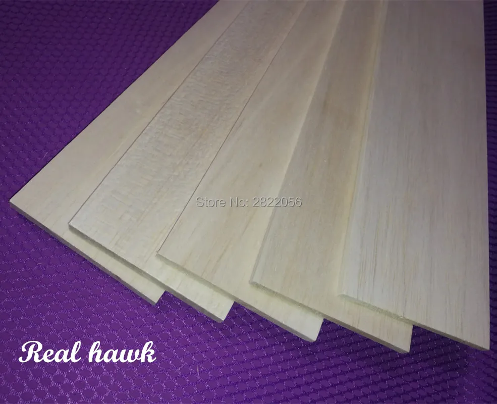 5pcs 600x100x6/7/8/9/10/12/15/20mm AAA+ Model Balsa wood sheets for DIY RC model wooden plane boat material